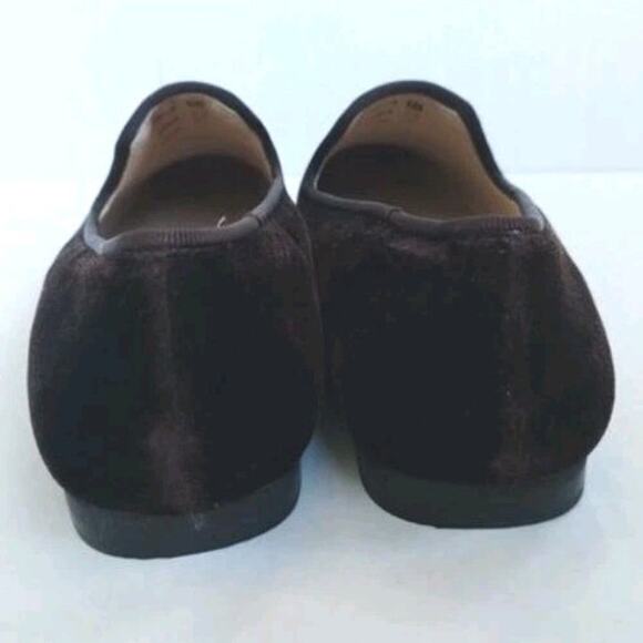 Lands End NEW Women's Dark Chocolate Brown Velvet Loafers Driving Shoes 6B - Picture 5 of 12